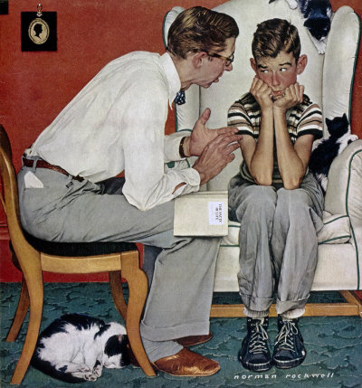 Facts of life. Norman Rockwell, 1952.